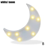 Cute 3d Led Night Light Star Moon Cloud Wall Desktop Kids Room B White