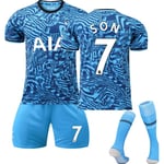 23 Nya Tottenham Borta Jersey Set Barn Fotbollsträningströja SON 7 SON 7 Kids 26(140-150CM)
