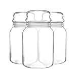 LAV Sera Glass Storage Jars - 890ml - White - Pack of 6