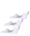 FALKE Unisex Cool Kick Invisible 3-Pack U IN Breathable No-Show Plain 3 Pairs Liner Socks, White (White 2000), 9.5-10.5