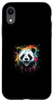 Coque pour iPhone XR Portrait de panda - Œuvre d'art pop art