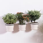 3 pièces noir petit support de Pot de fleur en fer forgé support de plateau de Pot de fleur de balcon pliant mural
