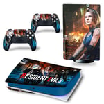 Kit De Autocollants Skin Decal Pour Console De Jeu Ps5 Ps5 Master Crise 2 3 Version Remake Resident Evil 3, Version Cd-Rom T1578