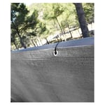 Suinga - Maille de balcon gris 0,9 x 3 m, 100% occultation, Filet Brise Vue Occultant. Comprend une corde et des œillets