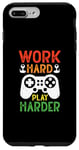 Coque pour iPhone 7 Plus/8 Plus Travaillez dur et jouez plus dur en mode jeu de niveau supérieur