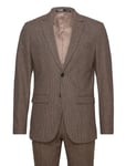 Slhslim-Adrian Suit B Kostym Brown Selected Homme