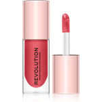 Makeup Revolution Pout Bomb plumping lip gloss with high gloss effect shade Peachy 4.6 ml
