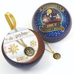 Harry Potter Hogwarts Castle Christmas Gift Bauble with Themed Necklace