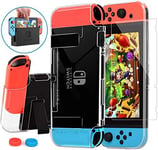 HEYSTOP Protective Case Cover for Nintendo Switch, Hard Shell Case Handheld Grip for Nintendo Switch Console and Joy-Con Controllers with 2 Thumbsticks