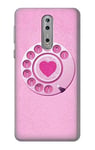 Pink Retro Rotary Phone Case Cover For Nokia 8