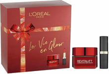 L'Oreal Paris Revitalft Moisturiser & Color Lipstick Gift Set
