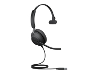 Jabra Evolve2 40 MS Mono - Headset - på örat - konvertibel - kabelansluten - USB-A - ljudisolerande - Certifierad för Microsoft-teams