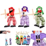 1 Pcs Pull String Puppet Wooden Marionette Joint Activity Doll C