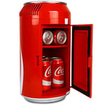Coke Mini Fridge For Bedrooms 5.4L Cool Box 8 Can Table Top Fridge Small Mini Fridges For Snacks Lunch Food Drinks Beverages RV Camping Car & Travel 12v Portable Personal Cooler by Coca-Cola, Red