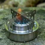 Lixada Stainless Steel Mini Alcohol Stove Camping Hiking Stoves With Stand F9F0