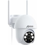 Anran - Caméra de Surveillance WiFi Extérieure 5MP, 360° ptz Caméra ip avec Suivi Automatique, Vision Nocturne Couleur 30m, Audio Bidirectionnel,