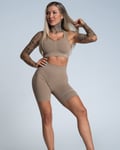 Gym Glamour Biker Shorts Nude - S