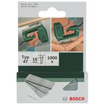 Bosch 1000x Nails Type 47 (1.8 x 1.27 x 16 mm, Accessories for Tacker, Staple Gun)