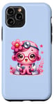 Coque pour iPhone 11 Pro Fond bleu avec pieuvre mignon Docteur en bleu