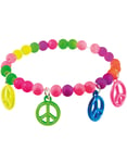 Hippie Perlearmbånd med Fredstegn
