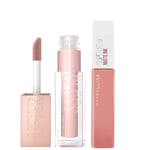 Maybelline Lifter Gloss and Superstay Matte Ink Lipstick Bundle (Various Shades) - 60 Poet