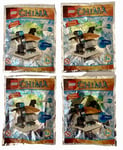 4 X LEGO Legends of Chima Ice Cannon Foil Pack Set Polybags 391411 (Sealed)