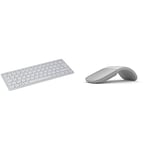 Microsoft Designer Compact Keyboard - Clavier Bluetooth Compact - français AZERTY - Gris Glacier Souris Arc Surface – Souris Bluetooth pour PC, Ordinateurs