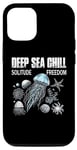 Coque pour iPhone 12/12 Pro Motif Deep Sea Chill Solitude Freedom Quallen