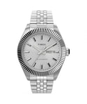 Timex Waterbury Legacy Mens Silver Watch TW2V17300 Stainless Steel (archived) - One Size