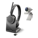 Poly - Studio P5 Kit with Voyager 4220 UC (Plantronics) - 1080p HD - Video Conference Camera - Professional Webcam - and Wireless Stereo - Headset - Kit