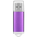 USB-minne Transparent Cover Lila Bärbar Lagringsminne Stick för PC Tablet 64GB
