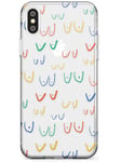 Boob Pattern (Mixed Colours) Slim Phone Case for iPhone XR | Clear Silicone TPU Protective Lightweight Ultra Thin Cover Pattern Printed | Women Feminist Feminine Female Breasts