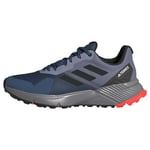 adidas Men's Terrex Soulstride Trail Running Shoes Sneaker, Wonder Steel/Core Black/Orange, 9.5 UK
