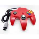 yLang® Controller Avec câble de Interface console Pour Nintendo N64 Manette Shock Rouge
