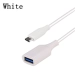 Type-c To Usb Cable Otg Adapter Data Sync Line White