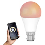 Intempo EE5013BWHTSTKEU7 Smart Light Bulb with Bayonet Fitting, 8.5 W, App Control, White and RGB Light Modes, Compatible with Amazon Alexa and Google Home Assistant