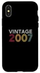 Coque pour iPhone X/XS Vintage 2007 Rétro Couleur Classique Original Anniversaire