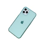 WDTURNS Coque pour iPhone 13 Pro, Étui en Silicone de première qualité [Dos Transparent] [360 Degrés Protection] [Pas de Jaunissement], Étui pour iPhone 13 Pro pour Hommes et Femmes - Vert