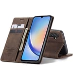 CaseMe Smart Magnet Flipdeksel Samsung Galaxy A24 4G - Coffee