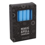RAJX Spell Candles, Light Blue Protection Candle To attract Piece Ideal for Candle Magic Rituals & Ceremonies, Pack of 12 (10cmx1cm) (Light Blue)