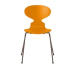 Fritz Hansen - Myran 3101 färgad askfanér stålstativ brun brons burnt yellow - Matstolar - Arne Jacobsen - Gul - Metall/Trä