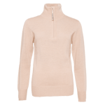 Nordfjord Half Zip Knitted Sweater W, ulltröja, dam