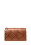 Michael Kors Jet Set Medium Woven Leather Crossbody Bag