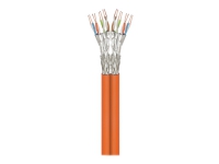 Wentronic GoobayCat.7 RohkabelA Duplex nettverkskabel, S/FTP (PiMF), oransje, 100 m - CU, AWG 23/1 (solid), LSZH (91891)