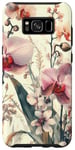 Coque pour Galaxy S8+ Orchidée aquarelle motif fleurs sauvages graphique