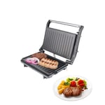 BTSSA Steak Lover's Electric Indoor Searing Grill, Electric Griddle, Opens Flat To Double Cooking Space, Reversible Nonstick Plates, Stainless Steel