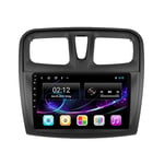 2 DIN Multimédia Voiture Stéréo Autoradio, pour Renault Sandero 2 2012-2019 avec Caméra De Recul Soutien Bluetooth Mains Libres/GPS Navigation/FM/1080P Video/Lien Miroir,Quad Core,WiFi 1+16