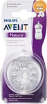 Philips Avent Natural teats fast flow 6m + with 3 holes, Anti-colic, Pack of 2
