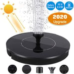 2020 Upgrade 2.4W Solar Fountain, Waterproof Multi-use Free Standing Floating Solar Fountain Pump, with 4 Different Nozzles, Use for Bird Bath, Fish Tanks, Small Ponds, Swimming Pools, Garden
