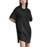 Bread and Boxers Soft Fiber T Shirt Dress Svart viskos X-Small Dam